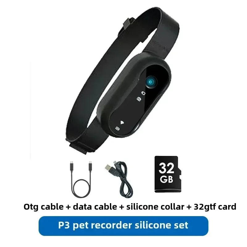Waterproof Mini Body Camera for Dogs Cats, Outdoor Adventures Pet Camera Cam Smart Collar HD 1080P WiFi App with Video Recording