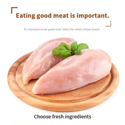 Pet dog snacks air-dried pure meat chicken breast jerky slices duck meat golden wool jerky strip food 200g