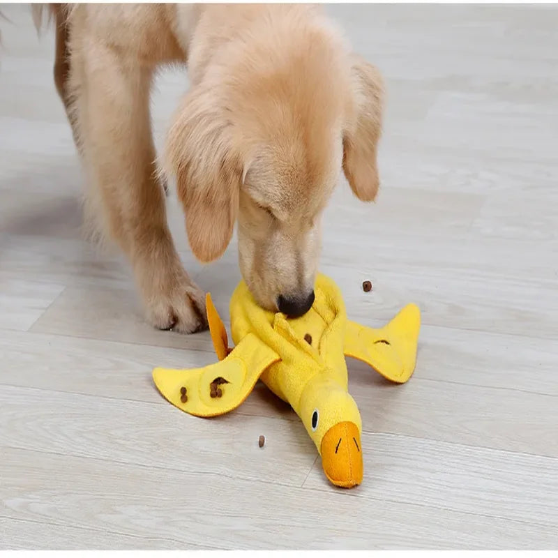 Quacky Delight Snack Dispenser - Squeak Toys for Puppy Training, Interactive Play,  Mental Stimulation - Durable, Easy-to-Clean