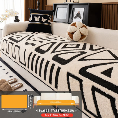 Winter Short Velvet Sofa Cushion Non-Shedding Slip-resistant Home animal feiendly Protection Cover for Living Room Furniture