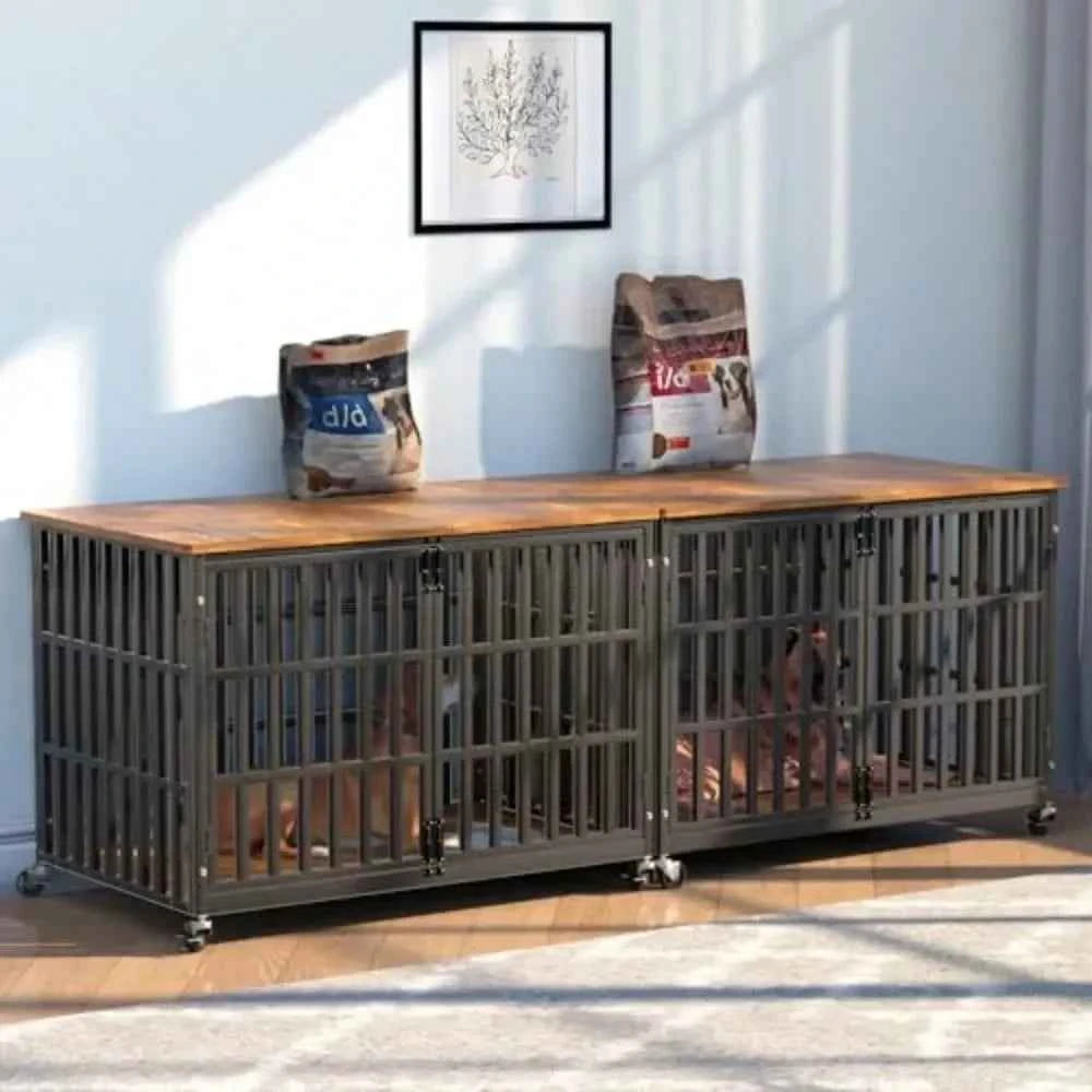 Dog Supplie Dog Pen Dog Playpen Inch Dog Crate Furniture Heavy Duty Wooden Dog Kennel For Large Dogs Chew Proof And EscapeProof