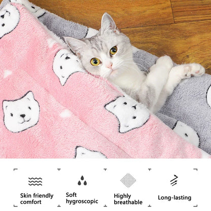 Flannel Pet Mat Dog Bed Cat Bed Thicken Sleeping Mat Dog Blanket Mat For Puppy Kitten Pet Dog Bed for Small Large Dogs Pet Rug