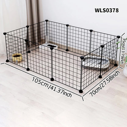 Cat and Dog Pet Fence Indoor Enclosure Freely Combinable Cat Cage Dog Cage Training Isolation Toilet Area for Small and Medium-Sized Dogs
