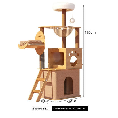 Cat Climbing Frame Cat Tree Integrated Large Wooden Cat Frame House Grab Post Space Cabin Cat Frame Cat Climbing Tree Cat Toys