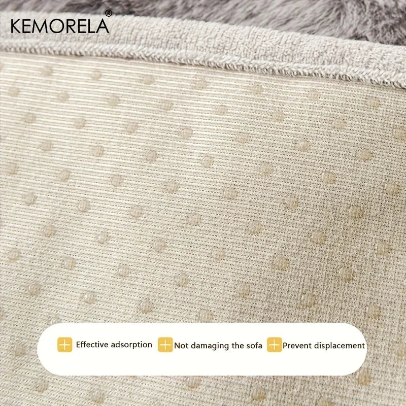 Thickened Warm Imitation Rabbit Fur Dog Bed Luxury Plush Pet Mattress with Pillow Scratch-Resistant Anti-Slip for Medium Dogs