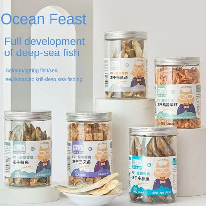 Pet Snacks canned freeze-dried chicken duck beef three texts cod quail eggs yellow eggs cats and dogs freeze-dried