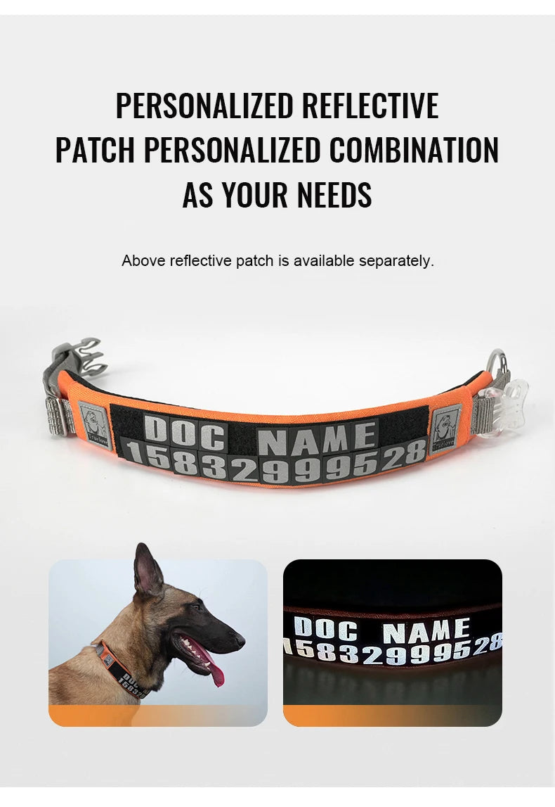 Truelove Pet Collar Reflective Multifunctional Personalized Dog Collar DuPont Soft Breathable Adjustable for Large Dogs TLC5611