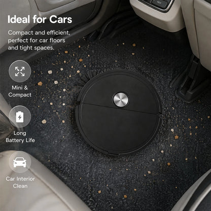 3 In 1 Multi Function Sweeping Cleaners Lightweight Compact Car Robot Vacuum Automatic Obstacle Avoidance for Car&Home Cleanings