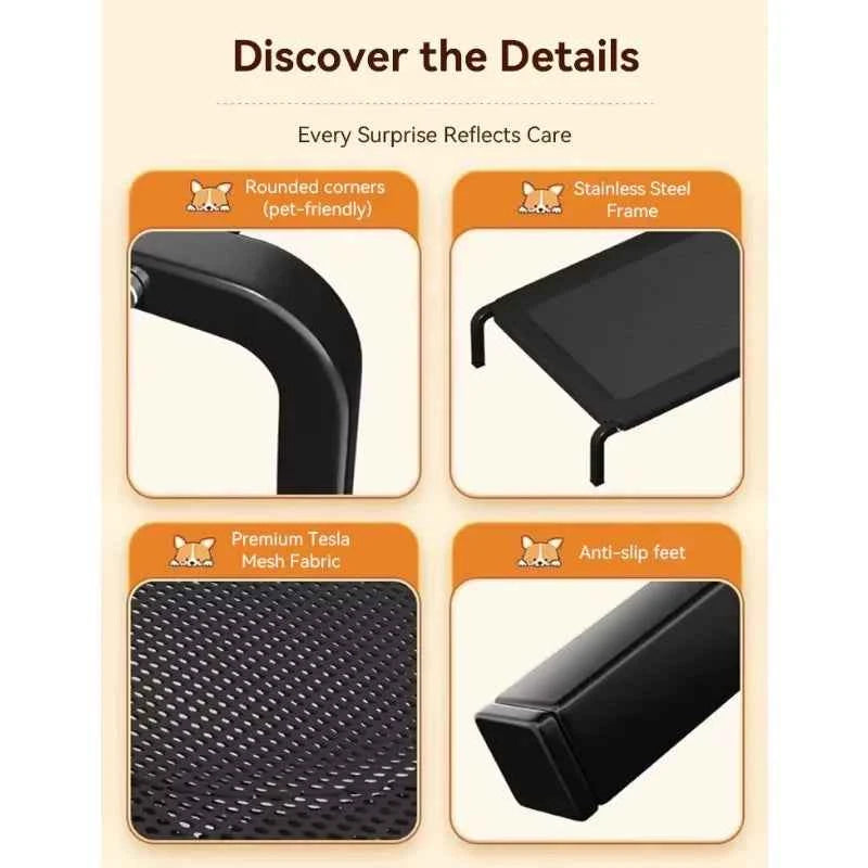 For Outdoor Home Use Elevated Big Dog Bed Summer Dog Nest Convenient Carry Moisture Proof Non-Slip Large Cat Bed Durable