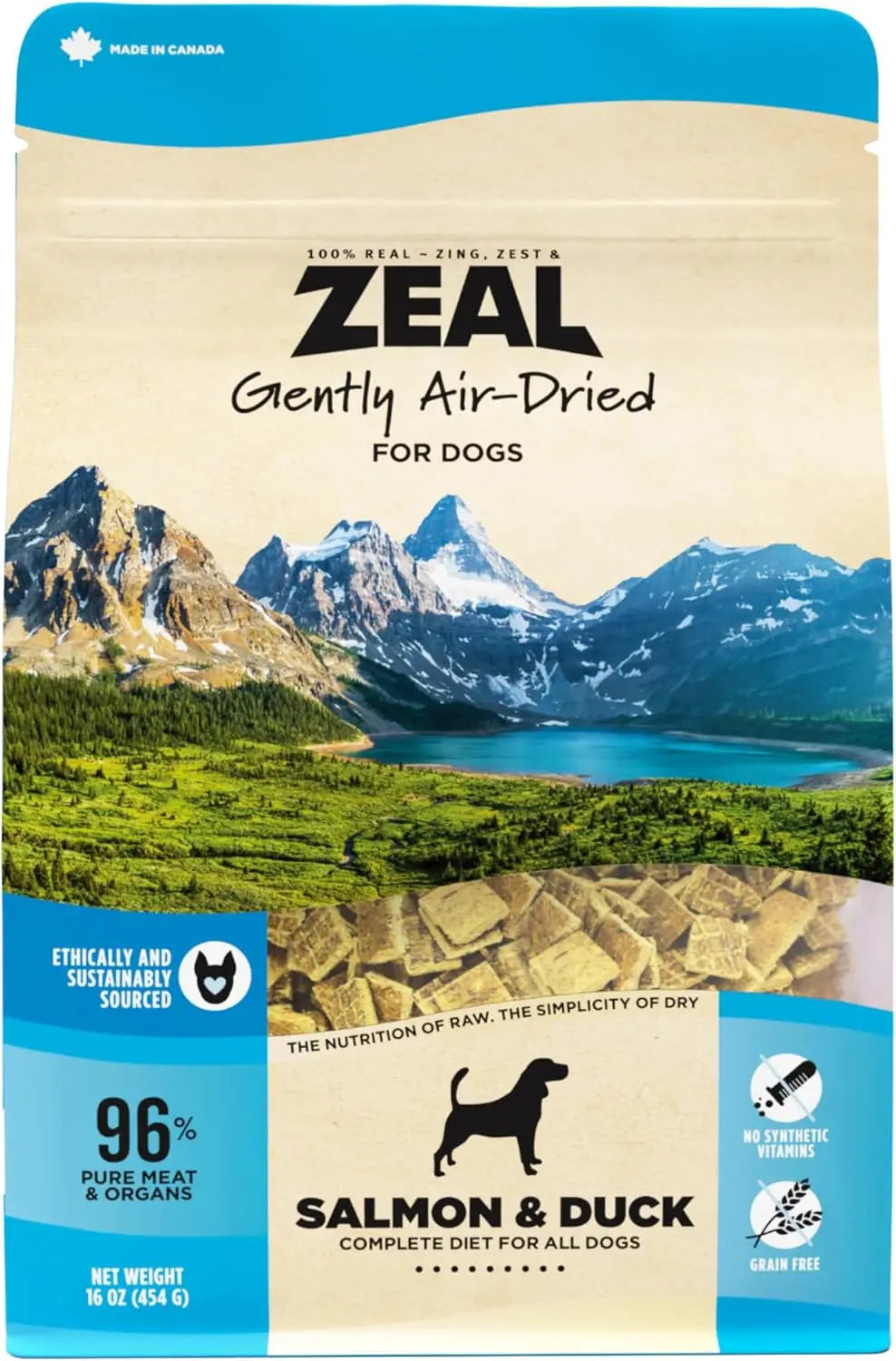 Canada Air-Dried Beef Dog Food - High Protein, Grain Free, No Fillers, Nutrient-Rich (1 lb)