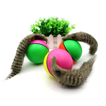 Electric Beaver Weasel Rolling Ball Pet Dog Cat Interactive Chasing Toys Random Traning Dogs Agility Toys Supplies