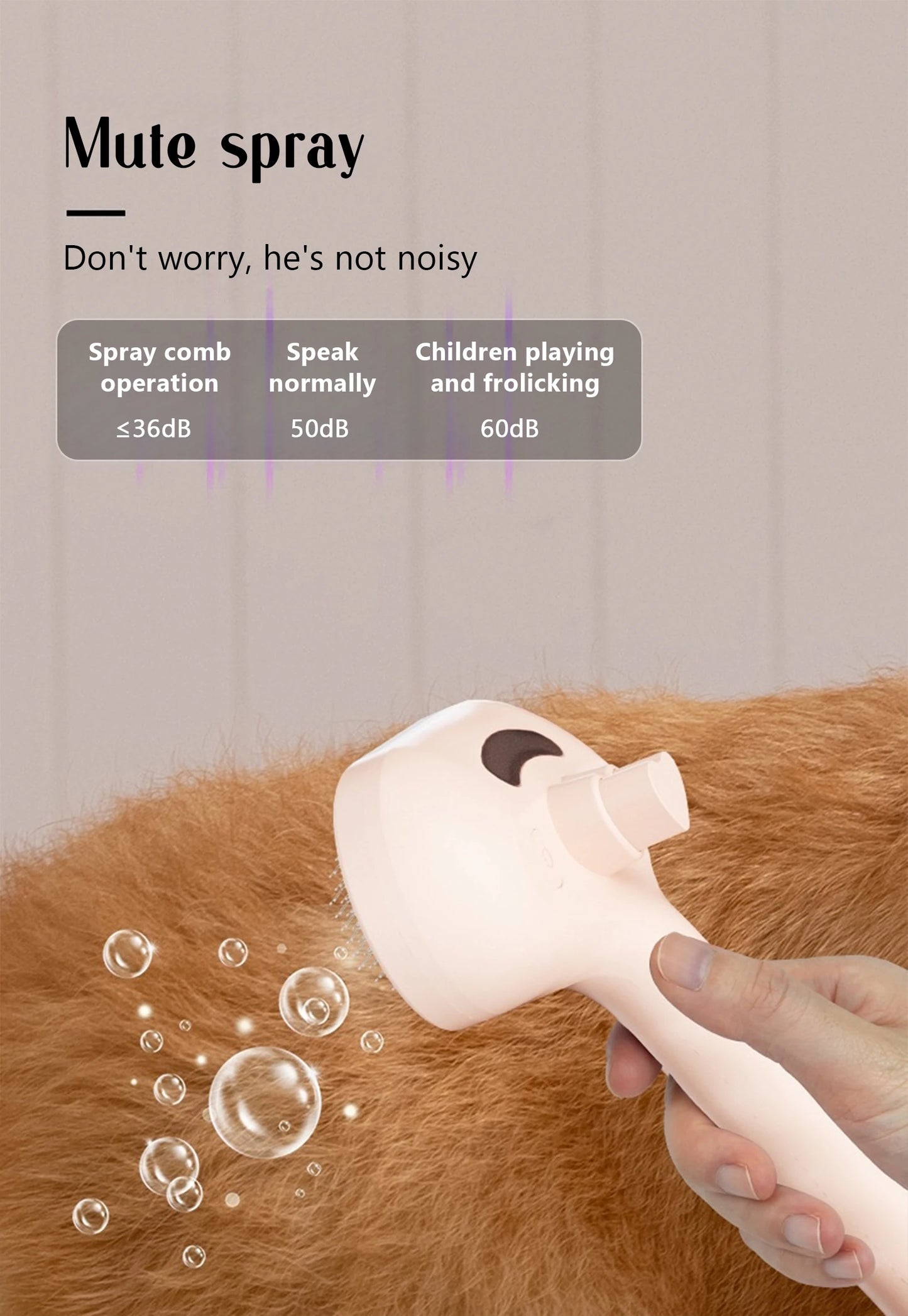 Dog Comb Pet Steam Massage Brush Safe Round Head Soft Teeth Spray Hair Removal Comb for Dog Universal for Cats Dogs Accessories