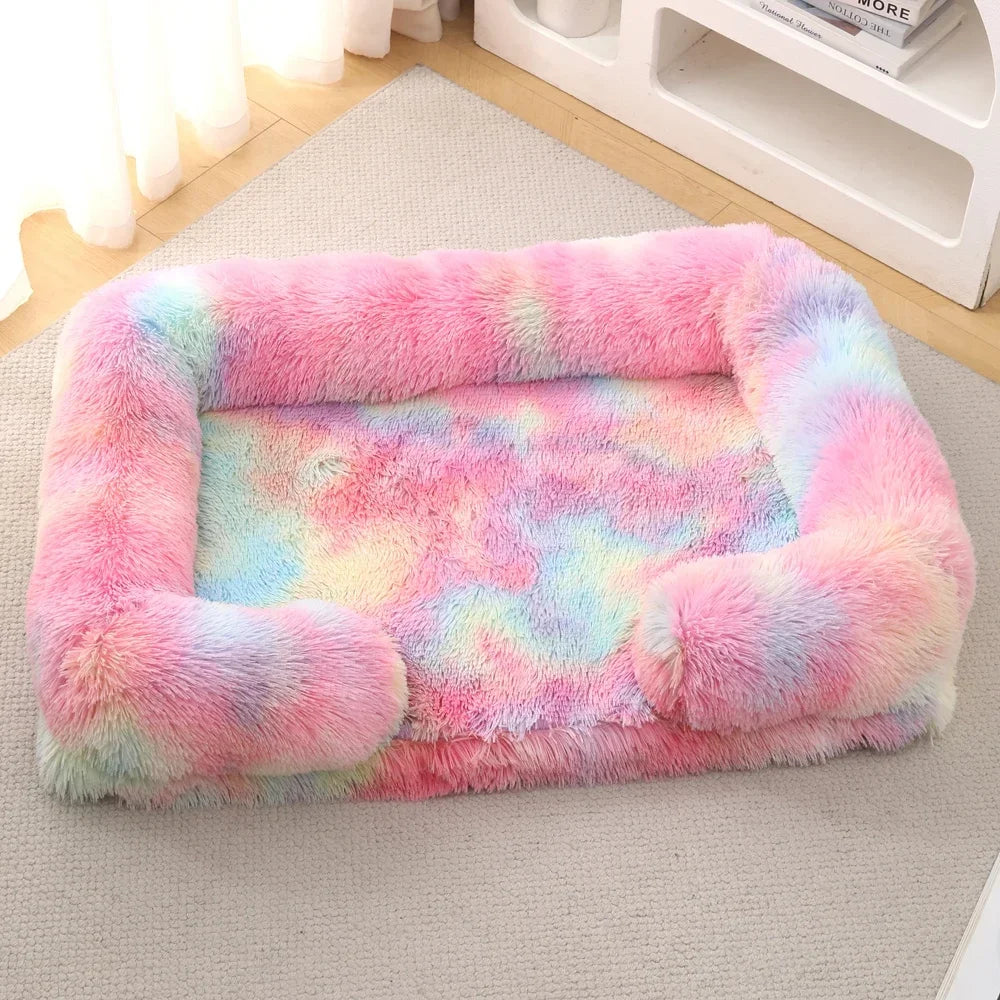 Luxury Winter Warm Large Dog Sofa Bed Dog Kneel Cat Mats House Cushion Pet Sleeping Sofa Beds Mat for Medium and Small Dogs