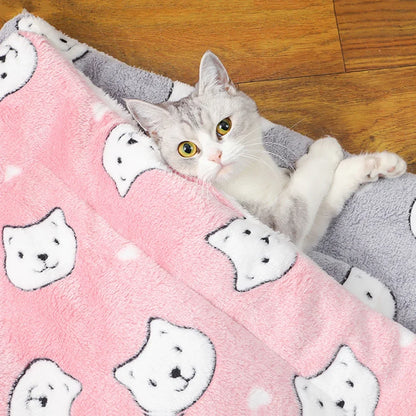 Flannel Pet Mat Dog Bed Cat Bed Thicken Sleeping Mat Dog Blanket Mat For Puppy Kitten Pet Dog Bed for Small Large Dogs Pet Rug