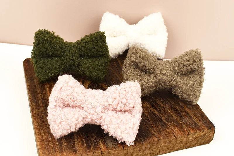 Autumn and winter Teddy fur cat collar bell accessories Kitten neck accessories can be customized laser lettering