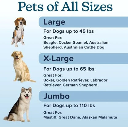 Jumbo Dog Bed 51x35.5 Pet Bed 3-Layer Orthopedic Dog Sofa with Cooling Gel Memory Foam Neck Bolster