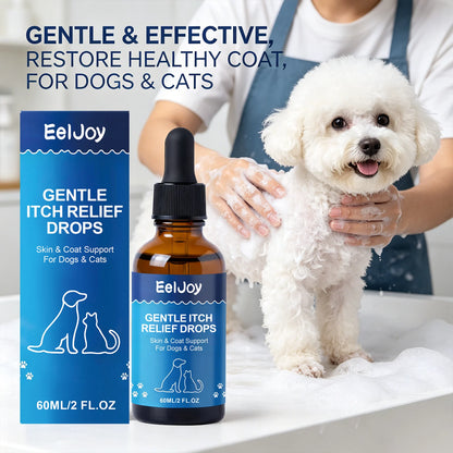 Pet Skin Care Drops Moisturizing Relieve Itching Improve Dryness & Roughness Natural Pet Skin Relief Drops Skin & Coat Support