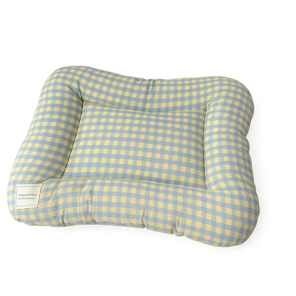 Breathable Warm Dog Bed Pad Macaron Soft Pet Sleeping Bed Non-slip Comfortable Plaid Dog Cushion for Cats and Dogs