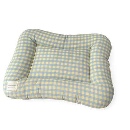 Breathable Warm Dog Bed Pad Macaron Soft Pet Sleeping Bed Non-slip Comfortable Plaid Dog Cushion for Cats and Dogs