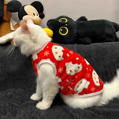 Winter Warm Pet Clothes For Cats Pullover Kawaii Hello Kitty Cat Sweater Costume  Mascotas Clothing Gatos Products For Animals