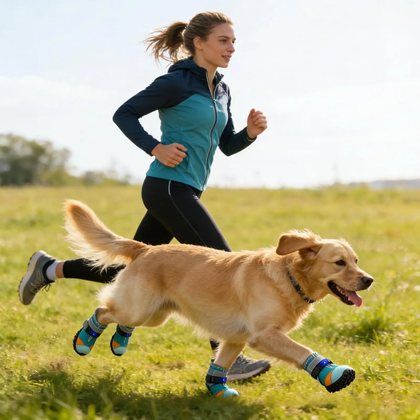 Light Up Dog Shoes Breathable Pet Supplies Doggy Shoes Cat Glowing Boots For Puppy Kitten Summer Outdoor Night Walks Training