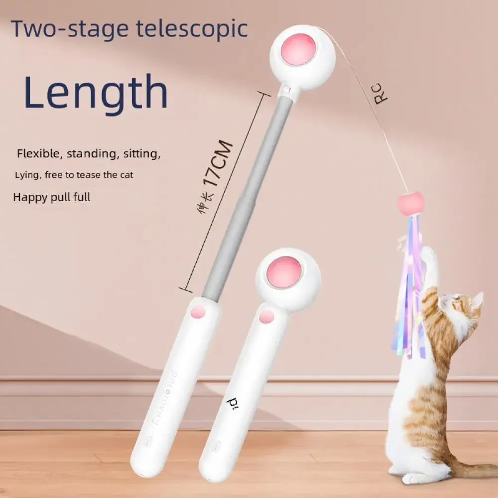 Gravity Cat Wand Interactive Feline Toy Self Play Feather Bell  Catnip Kitten Entertainment Pet Accessory Playtime Wand Fun Toy