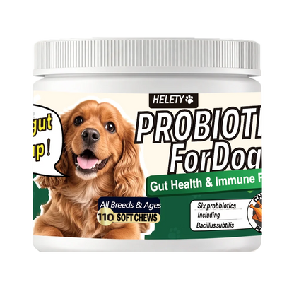 Probiotics for Dogs Digestive Health Soft Chews with Pumpkin & Fish Oil 120 Count Gut Health Itchy Relief Dog Probiotic Suppleme