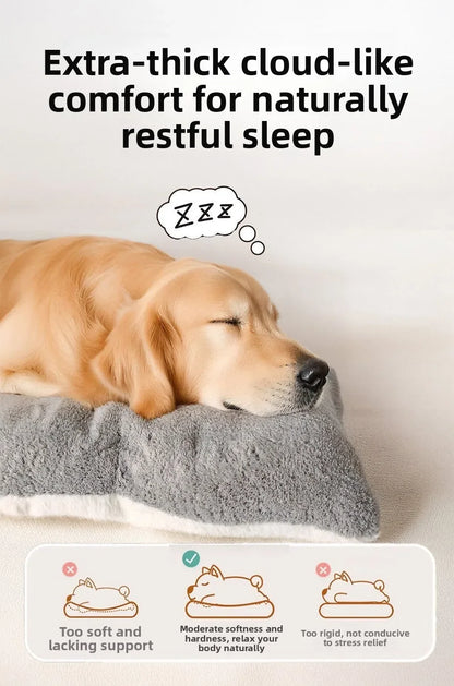 Dog Bed Mat Large Size Sleeping Pad for Winter Use Keep Warm Double-sided Use Golden Retriever Stress-relieving Sleeping Pad