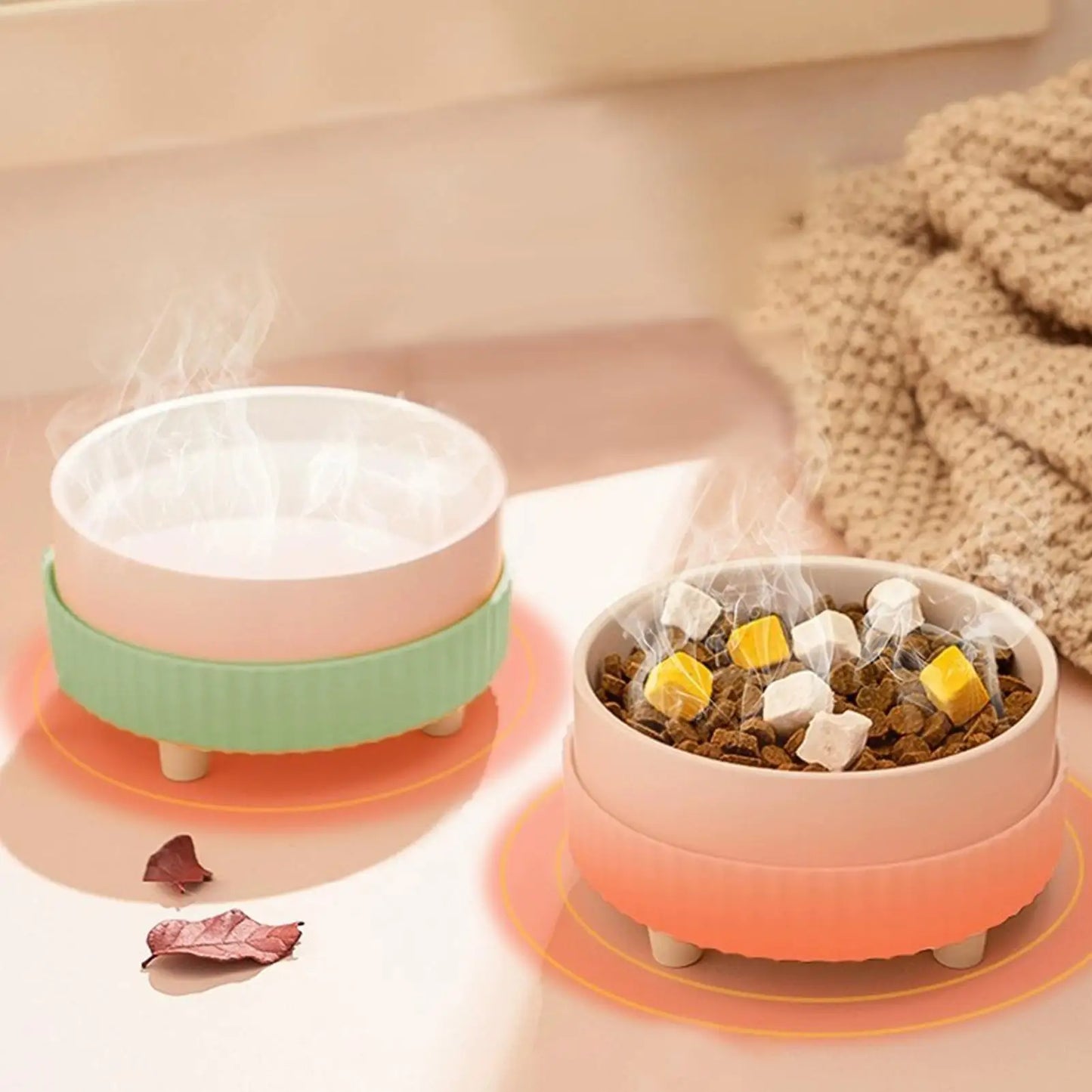 Pet Water Dispenser Heated Pet Water Bowl Thermal Pet USB Dog Dispenser Bowl Heated Rechargeable Cat Food Drinking Supplies