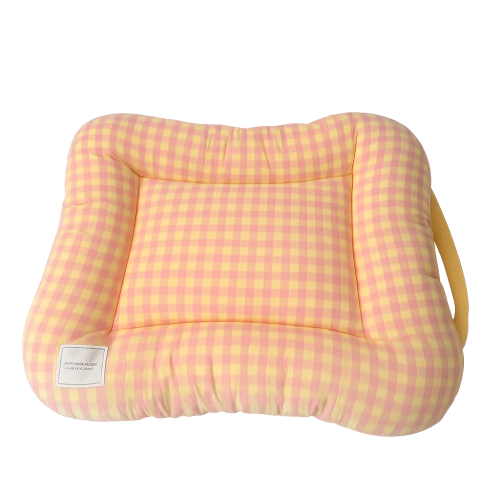 Breathable Warm Dog Bed Pad Macaron Soft Pet Sleeping Bed Non-slip Comfortable Plaid Dog Cushion for Cats and Dogs