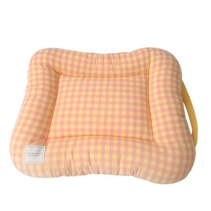 Breathable Warm Dog Bed Pad Macaron Soft Pet Sleeping Bed Non-slip Comfortable Plaid Dog Cushion for Cats and Dogs