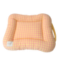 Breathable Warm Dog Bed Pad Macaron Soft Pet Sleeping Bed Non-slip Comfortable Plaid Dog Cushion for Cats and Dogs