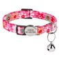 Personalized Nylon Cat Collar Quick Release Kitten Cat Collars Safety Breakaway Pet Puppy Necklace Anti-lost For Cats Adjustable