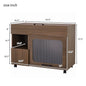 Multi-Use Hidden Cat Litter Box Enclosure pet House with Storage Flip-Up Door Wheel Sturdy Cat Cabinet Furniture for living room