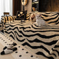 1PC Zebra Stripes Jacquard Fleece Warm Sofa Towel Thicken Blanket for Living Room Couch Decor