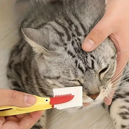 Pet Tear Stain Remover Comb - Gentle Eye Cleaning Brush for Dogs and Cats | Pet Grooming Tool