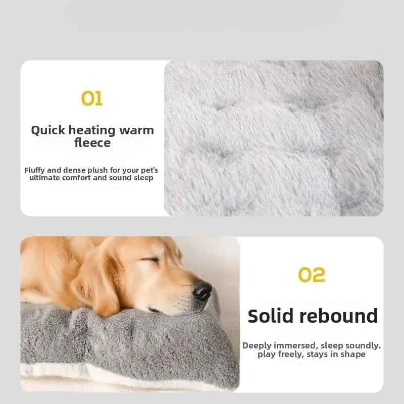Dog Bed Mat Large Size Sleeping Pad for Winter Use Keep Warm Double-sided Use Golden Retriever Stress-relieving Sleeping Pad