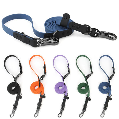 Waterproof Dog Leash with 2 Hooks for Walking,Adjustable for Traffic Control Safety Durable and Odor Proof for Medium Large Dogs