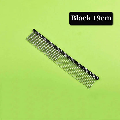 6 Colored Pet Dog Comb Straight Comb Cat Cleaning Brush 16/19/20/25cm Stainless Steel Lightweight Pets Cat Grooming Combs Dogs
