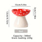 Resin Mushroom Cat Bowl: Tall, 300ml capacity, suitable for cats - ideal for feeding and drinking festivals