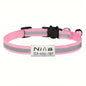 Personalized Free Engraving Reflective Cat Safety Buckle Collar Adjustable Custom ID tag Nylon Puppy Kittens Necklace