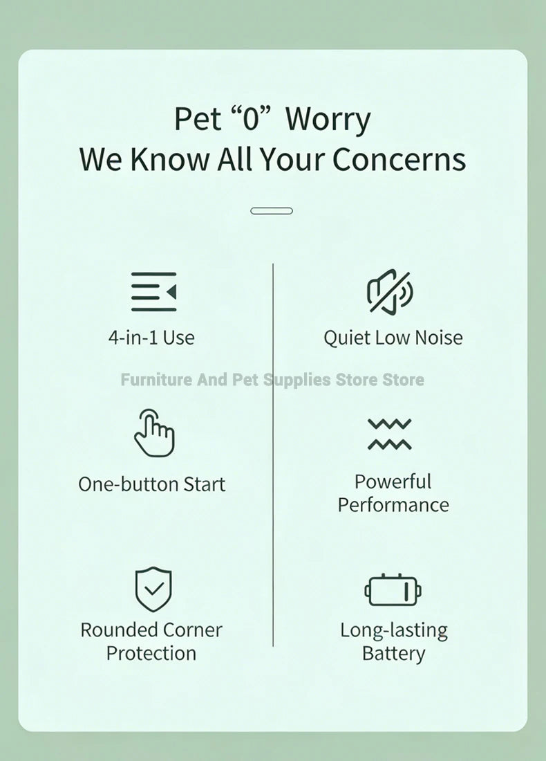 Professional 4-in-1 Electric Pet Grooming Tool Set Dog Hair Clippers USB Rechargeable Pets Haircut Trimmer Shaver Cats Supplies