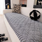 Winter Thick Flannel Sofa Cushion Grid Plush Seat Cover Warm Soft Fluffy Chaise Lounge Mat Couch Protector Living Room
