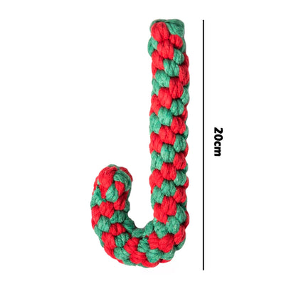 Interactive Cotton Rope Dog Toys for Small Large Dogs Tug of War Durable Bite Toy for Pet Pug Chihuahua Bichon Christmas Gift
