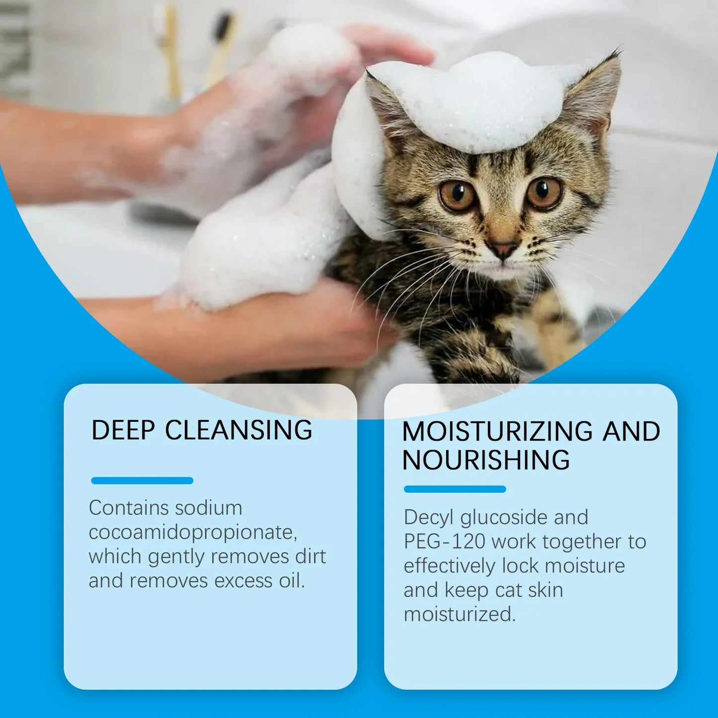 Waterless Cat Shampoo With No Need To Rinse Foam To Clean Cat Leave-in Foam Is Gentle And Non Irritating,60ml