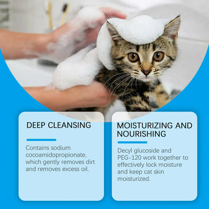 Waterless Cat Shampoo With No Need To Rinse Foam To Clean Cat Leave-in Foam Is Gentle And Non Irritating,60ml
