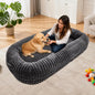 Extra Large Orthopedic Memory Foam Dog Bed for Adults, 70x38x10 Washable XL Pet Bed in Dark Grey
