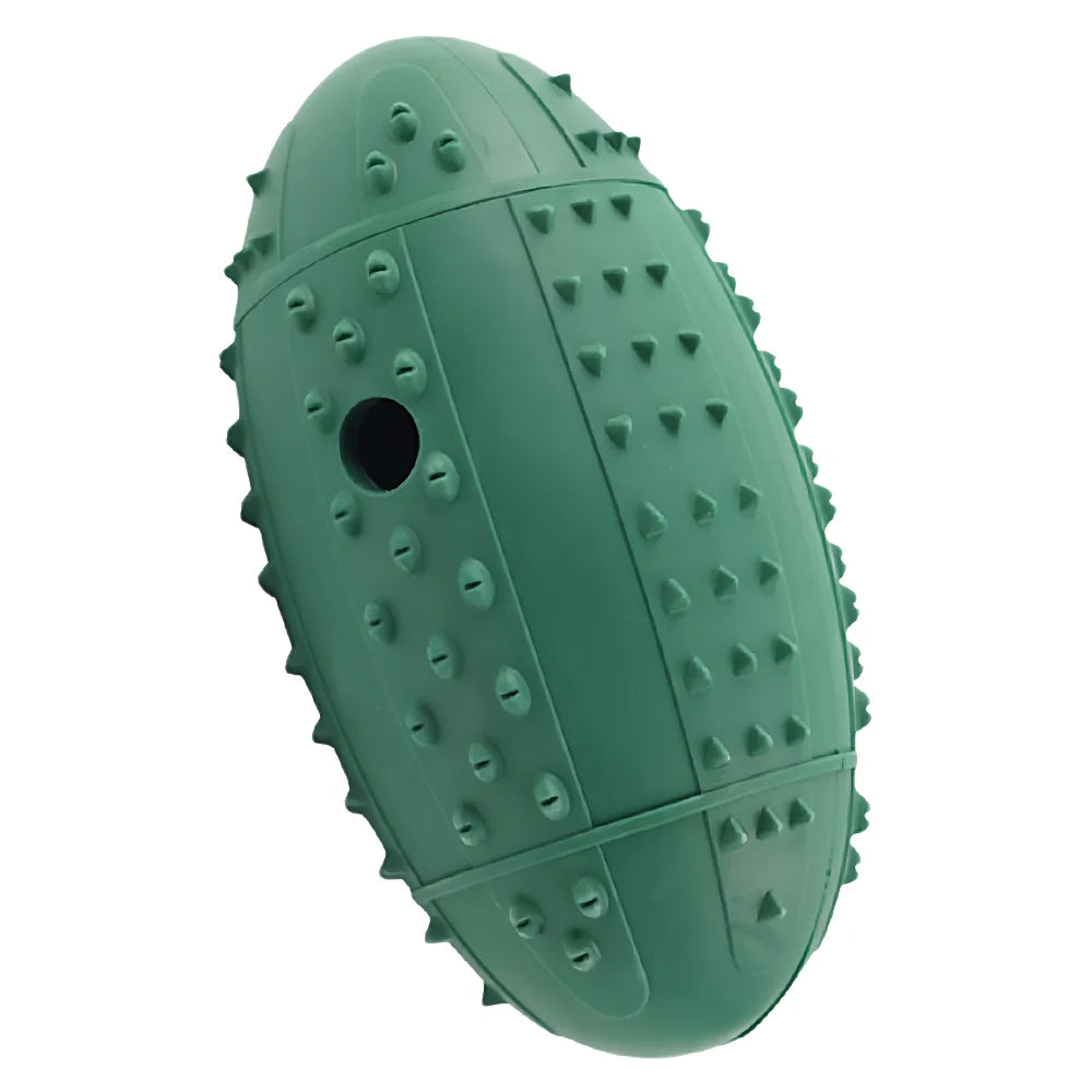 Christmas Puzzle Feeder Ball - Platinum Silicone Treat Dispenser with Bite-Proof Ridge & Natural Mint, Dishwasher Safe Dog Toy 