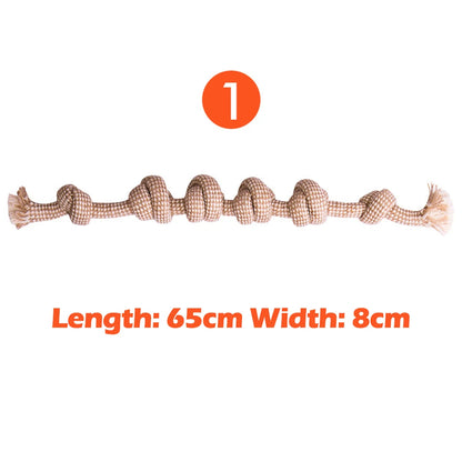 Interactive Cotton Rope Dog Toys for Small Large Dogs Tug of War Durable Bite Toy for Pet Pug Chihuahua Bichon Christmas Gift