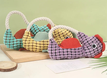 Pet Dog Plush Toy Interactive Dog Squeak Toys Bite Resistant Puppy Grinding Teeth Toy Funny Pet Seahorse Toy Dog Accessories